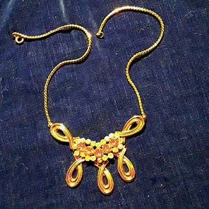 Vintage chocker necklace w/pink & white diamonds